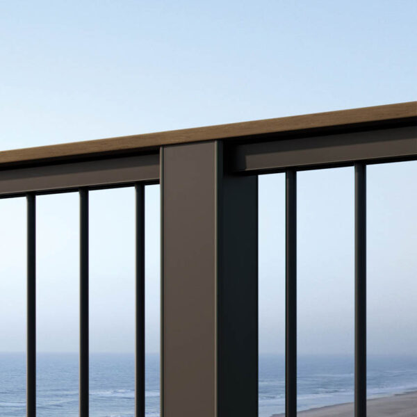 TimberTech Classic Composite Series Drink Rail Matte Espresso Weathered Teak Railing Product Image